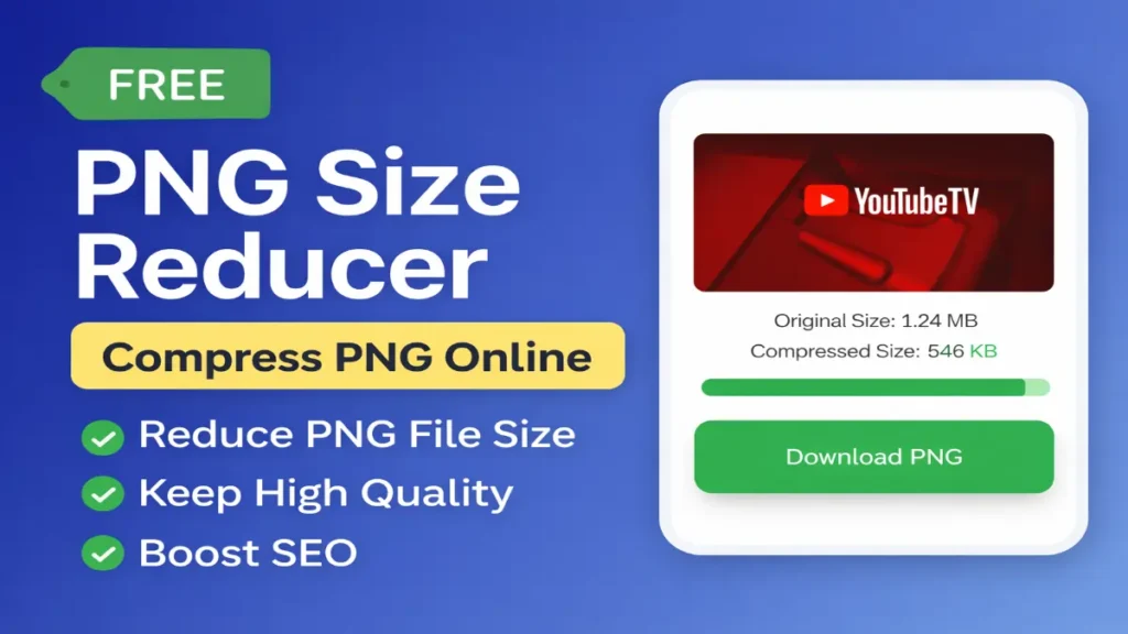 PNG size reducer tool to compress PNG images online and reduce file size without losing quality