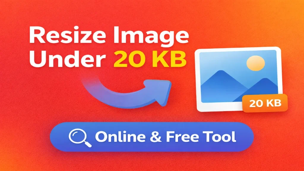Resize image to 20 KB online free using Free Image Resizer tool