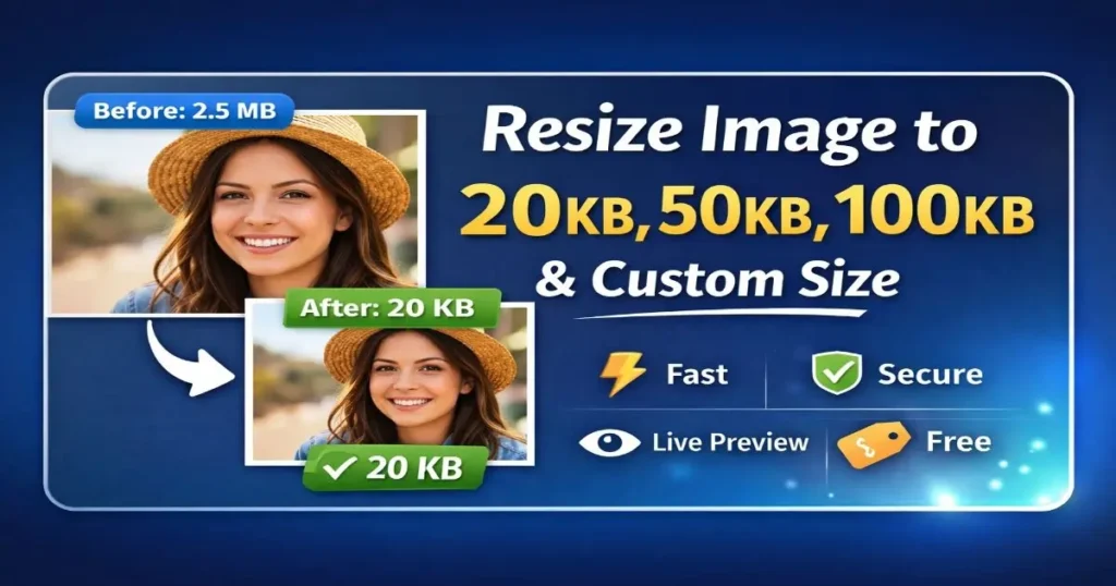 Resize Image to 20KB, 50KB, 100KB
