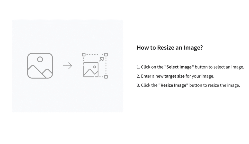 Steps to resize image online