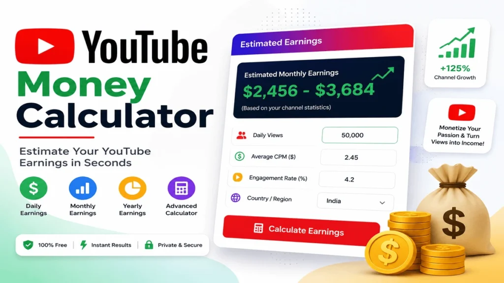 Youtube money calculator - by masroor dev