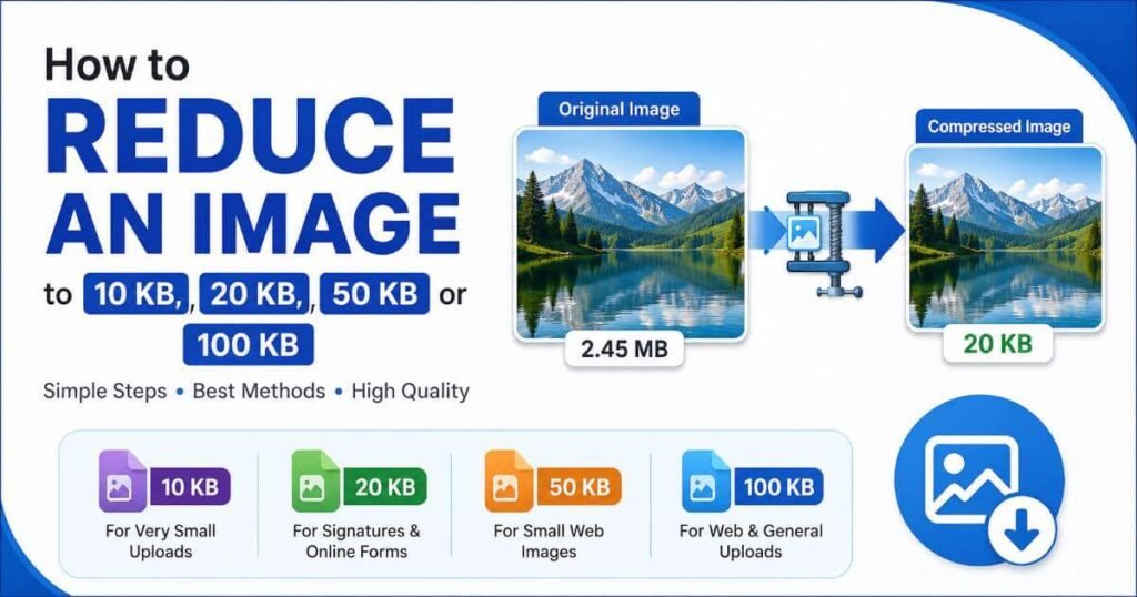 How to reduce image size to 10 KB, 20 KB, 50 KB or 100 KB